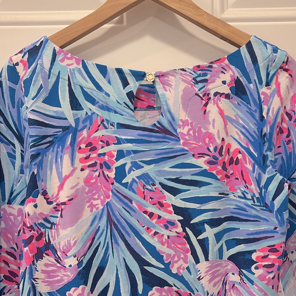 Lilly Pulitzer Waverly Top in Mr Peacock B Tweethearts Print Size S - Picture 8 of 16